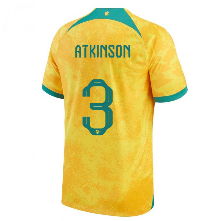 Vyrai Australijos Nathaniel Atkinson #3 Auksinis Namų Marškinėliai 22-24 T-shirt