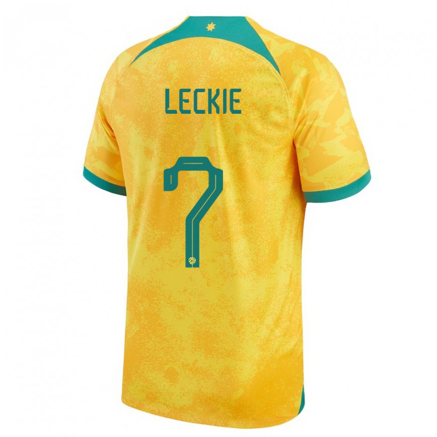 Vyrai Australijos Mathew Leckie #7 Auksinis Namų Marškinėliai 22-24 T-shirt