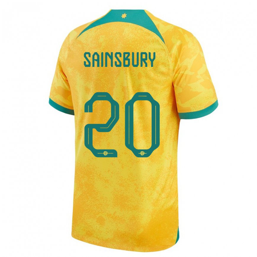 Vyrai Australijos Trent Sainsbury #20 Auksinis Namų Marškinėliai 22-24 T-shirt