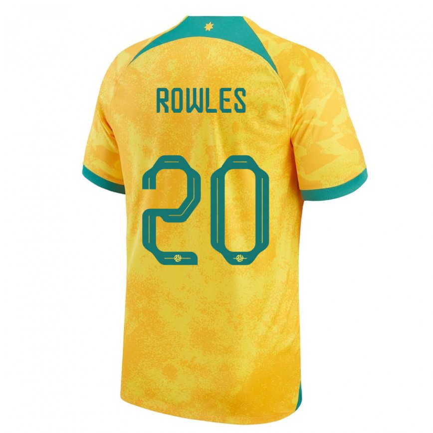 Vyrai Australijos Kye Rowles #20 Auksinis Namų Marškinėliai 22-24 T-shirt