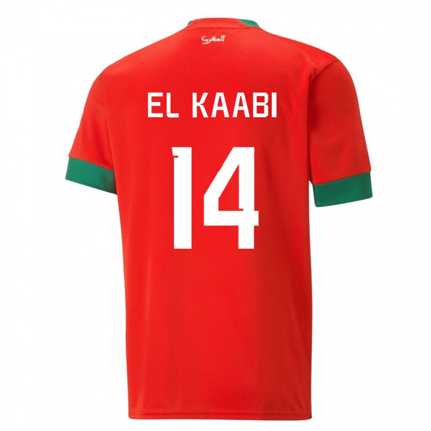 Vyrai Maroko Ayoub El Kaabi #14 Raudona Namų Marškinėliai 22-24 T-shirt