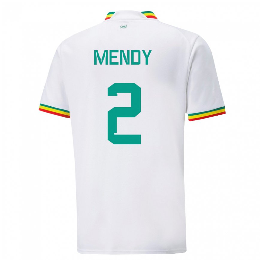 Vyrai Senegalo Formose Mendy #2 Baltas Namų Marškinėliai 22-24 T-shirt