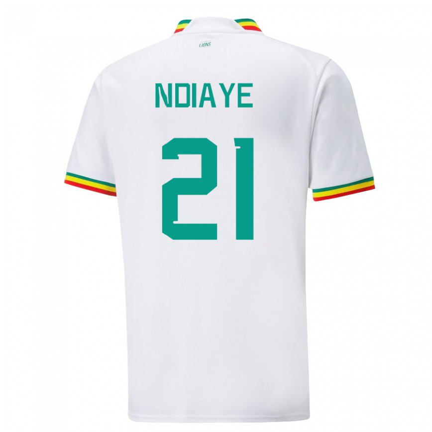 Vyrai Senegalo Iliman Ndiaye #21 Baltas Namų Marškinėliai 22-24 T-shirt