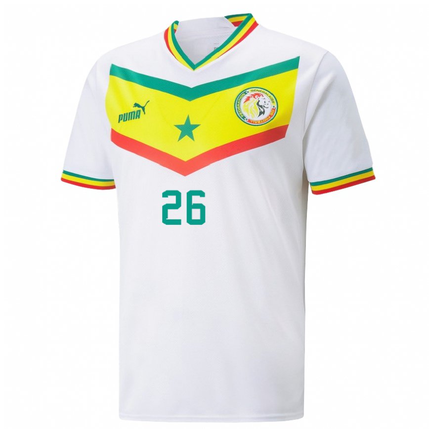 Vyrai Senegalo Pape Gueye #26 Baltas Namų Marškinėliai 22-24 T-shirt