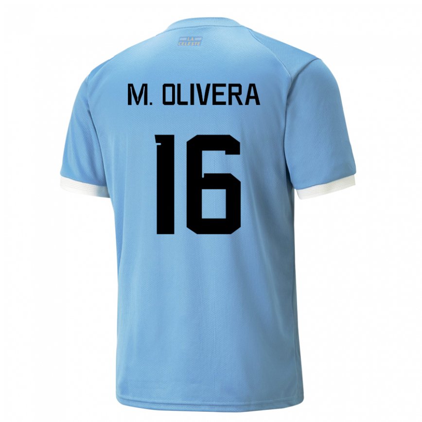 Vyrai Urugvajaus Mathias Olivera #16 Mėlyna Namų Marškinėliai 22-24 T-shirt