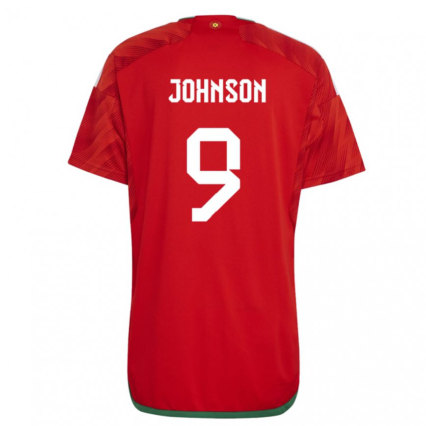 Vyrai Velso Brennan Johnson #9 Raudona Namų Marškinėliai 22-24 T-shirt