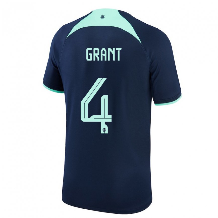 Vyrai Australijos Rhyan Grant #4 Tamsiai Mėlyna Išvykos Marškinėliai 22-24 T-shirt