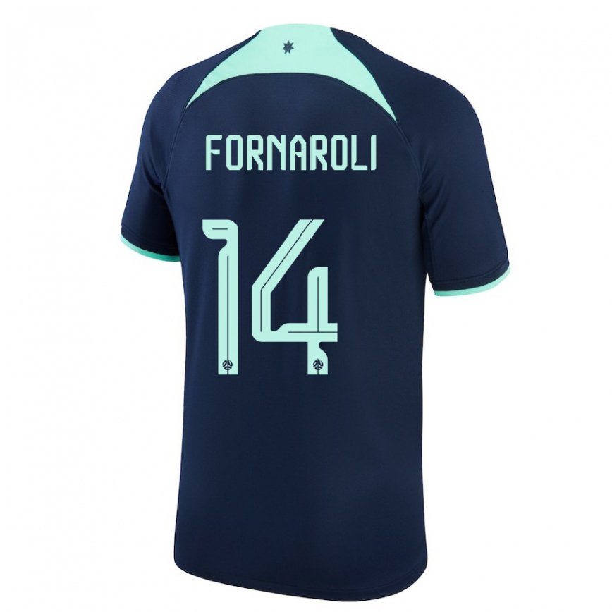 Vyrai Australijos Bruno Fornaroli #14 Tamsiai Mėlyna Išvykos Marškinėliai 22-24 T-shirt