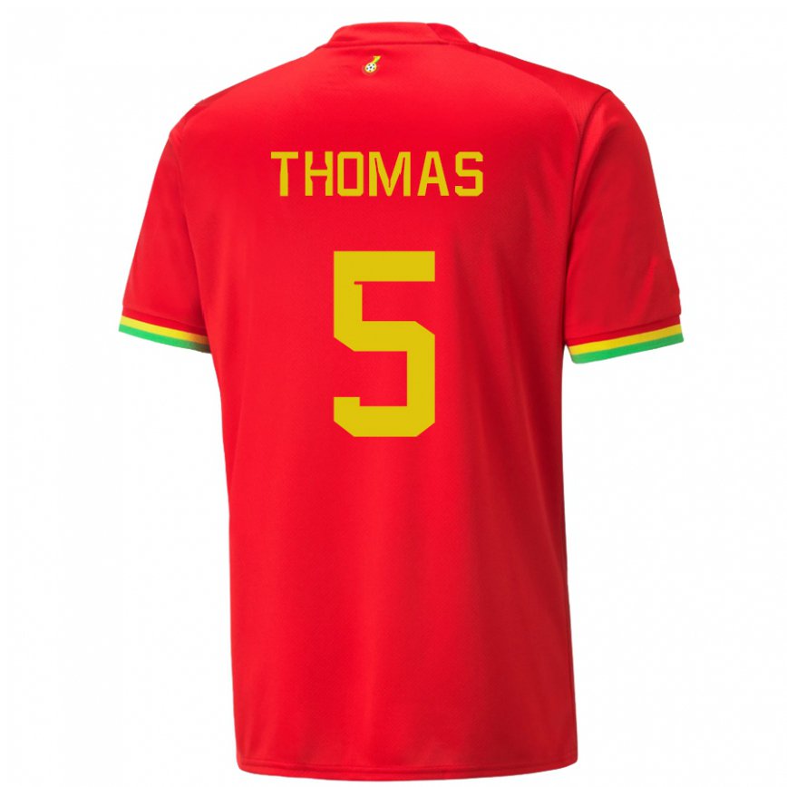 Vyrai Ganos Thomas Partey #5 Raudona Išvykos Marškinėliai 22-24 T-shirt