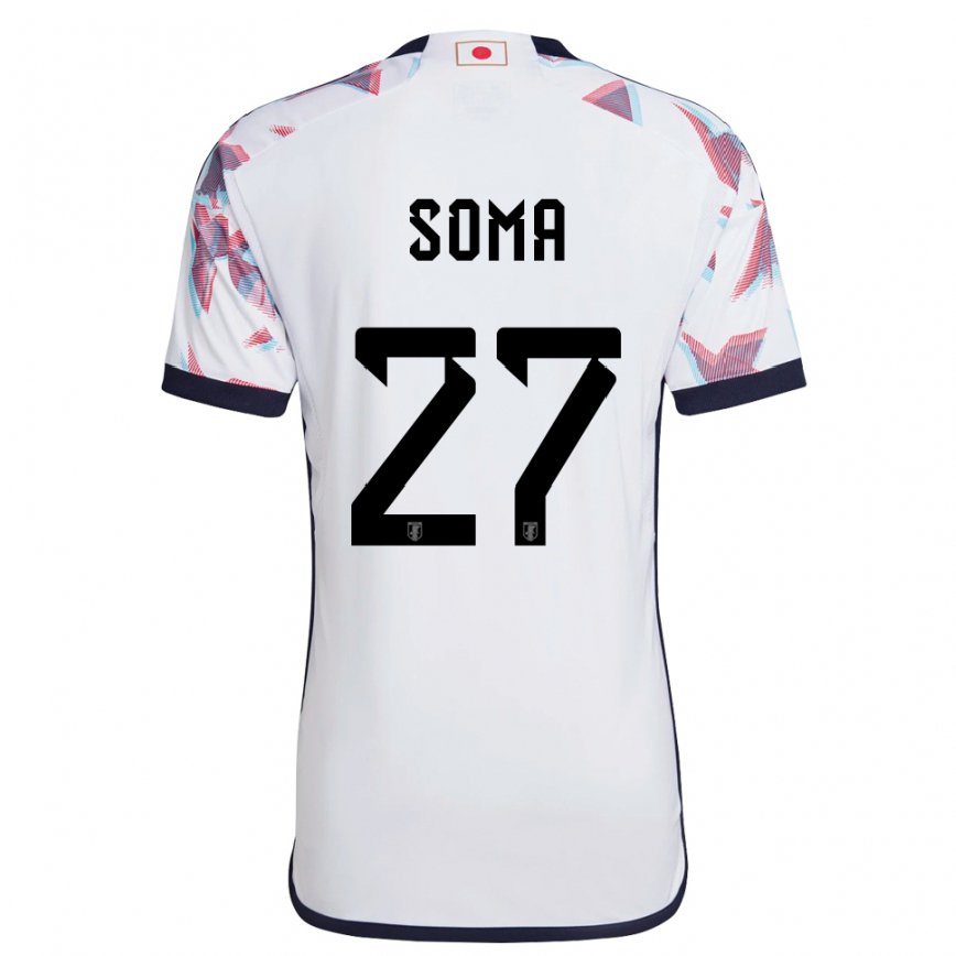 Vyrai Japonijos Yuki Soma #27 Baltas Išvykos Marškinėliai 22-24 T-shirt