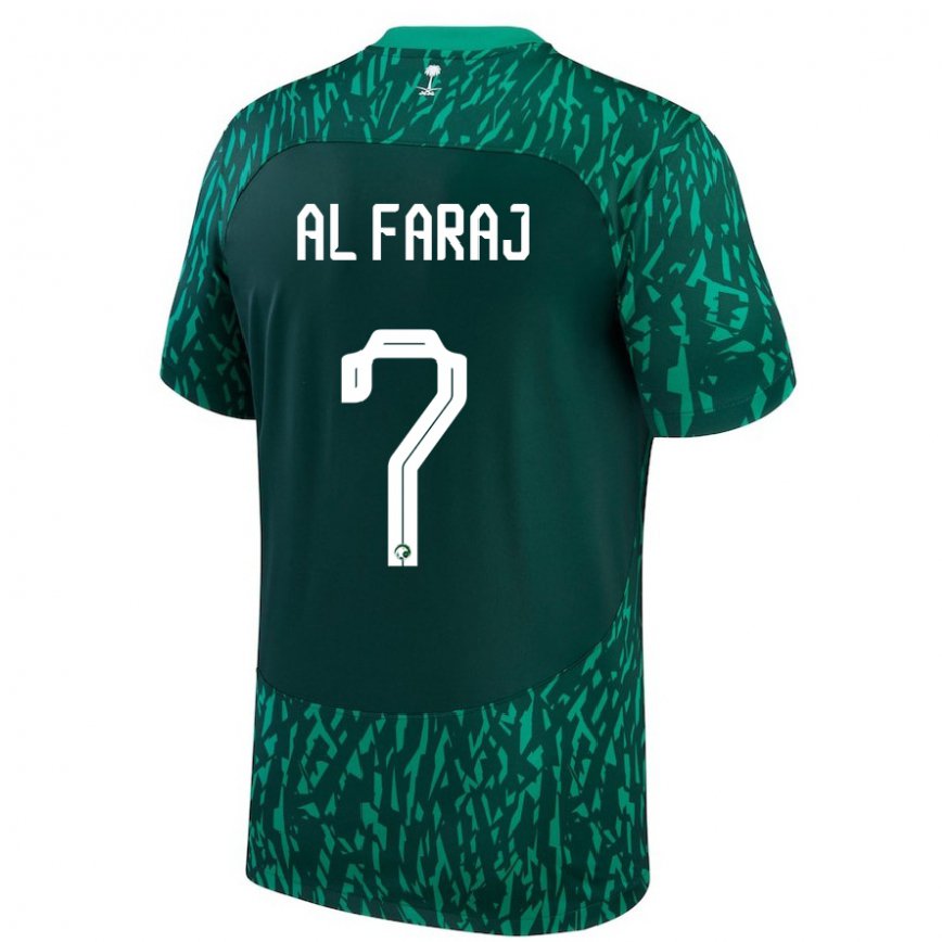 Vyrai Saudo Arabijos Salman Al Faraj #7 Tamsiai žalia Išvykos Marškinėliai 22-24 T-shirt