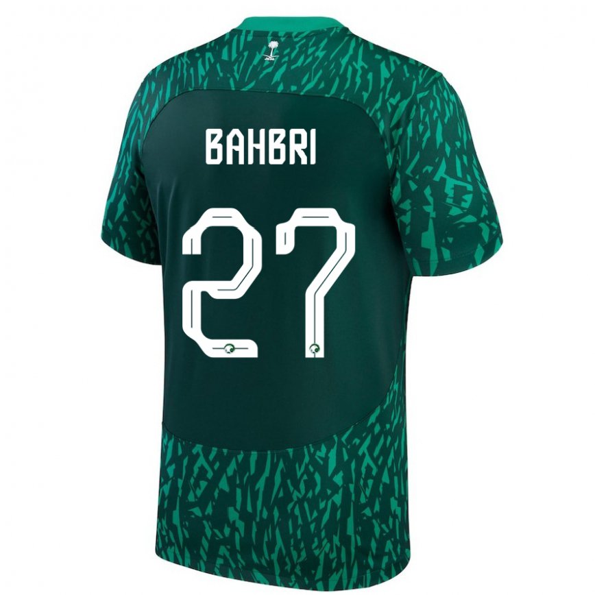 Vyrai Saudo Arabijos Hatan Bahbri #27 Tamsiai žalia Išvykos Marškinėliai 22-24 T-shirt