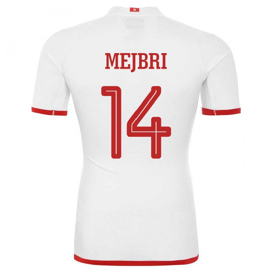 Vyrai Tuniso Hannibal Mejbri #14 Baltas Išvykos Marškinėliai 22-24 T-shirt