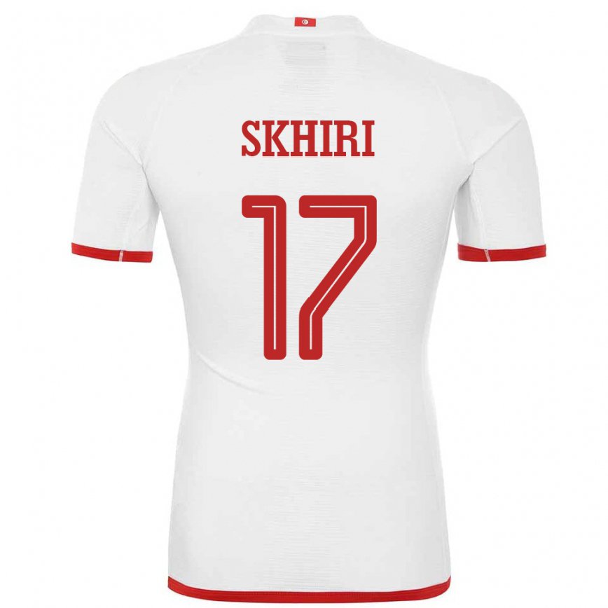 Vyrai Tuniso Ellyes Skhiri #17 Baltas Išvykos Marškinėliai 22-24 T-shirt