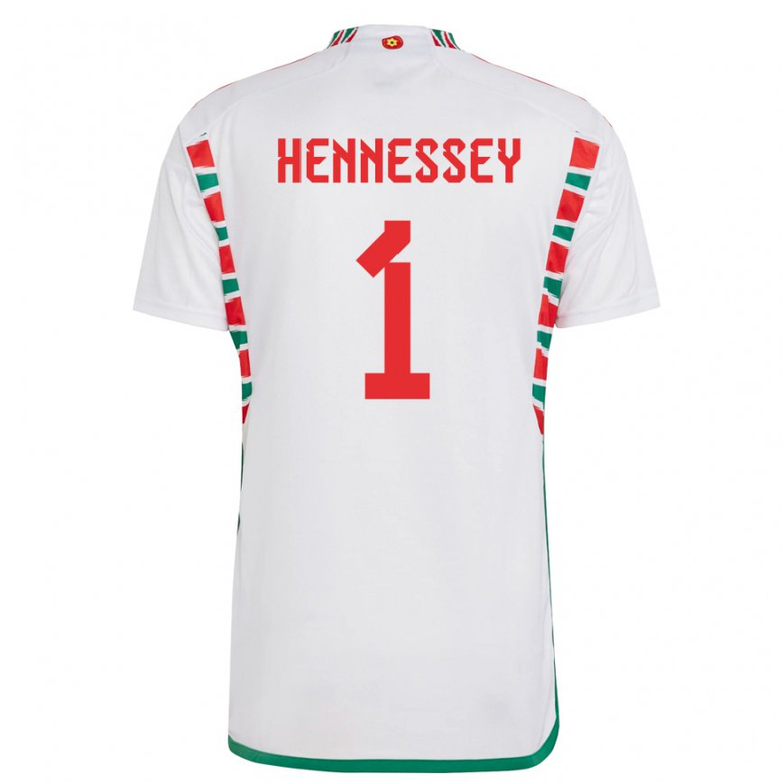 Vyrai Velso Wayne Hennessey #1 Baltas Išvykos Marškinėliai 22-24 T-shirt