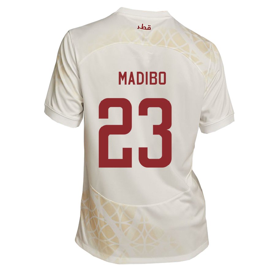 Vyrai Kataro Assim Madibo #23 Auksinė Smėlio Spalvos Išvykos Marškinėliai 22-24 T-shirt