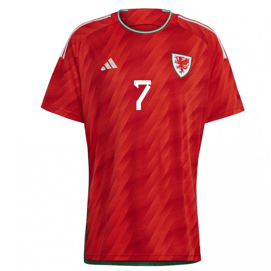 Moteriškas Velso Joe Allen #7 Raudona Namų Marškinėliai 22-24 T-shirt