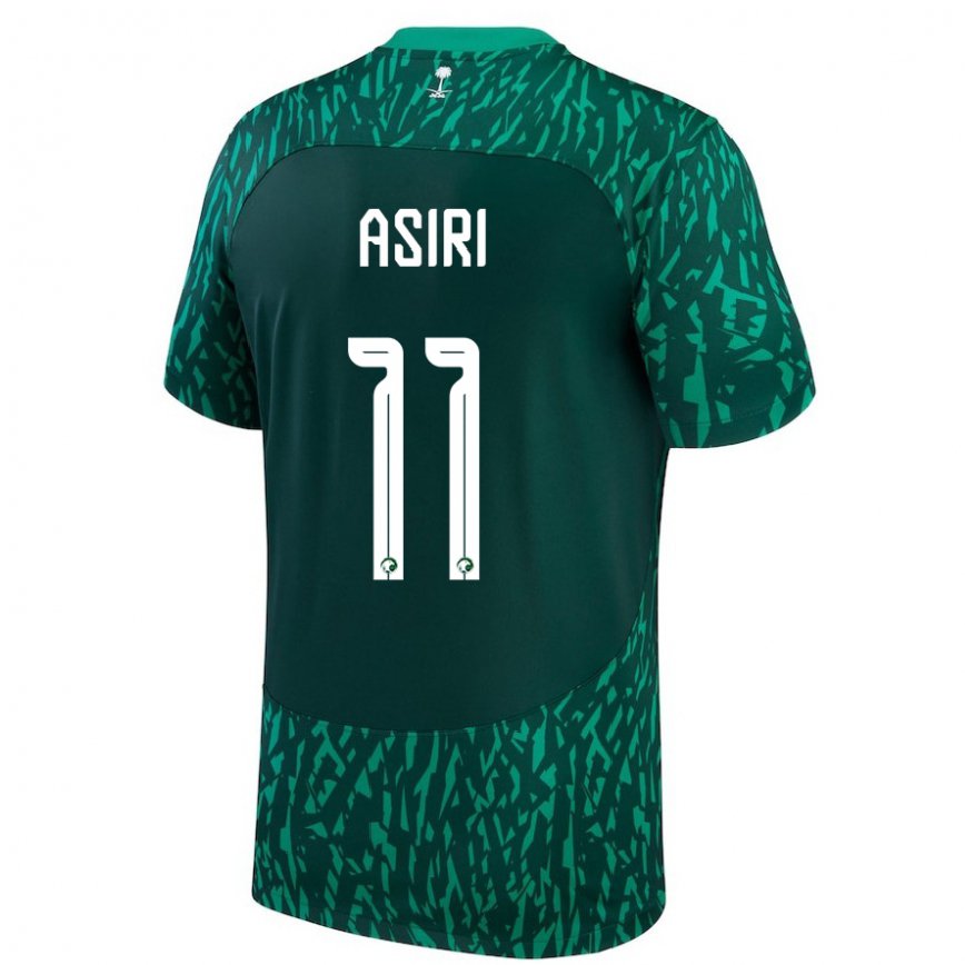 Moteriškas Saudo Arabijos Haitham Asiri #11 Tamsiai žalia Išvykos Marškinėliai 22-24 T-shirt