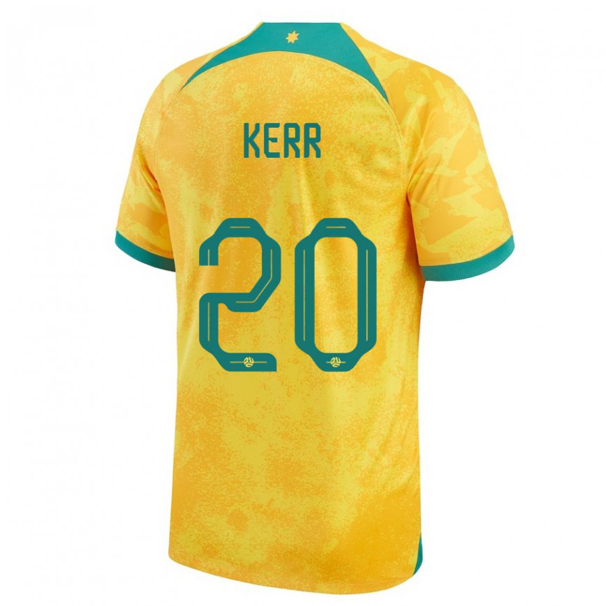 Vaikiškas Australijos Sam Kerr #20 Auksinis Namų Marškinėliai 22-24 T-shirt