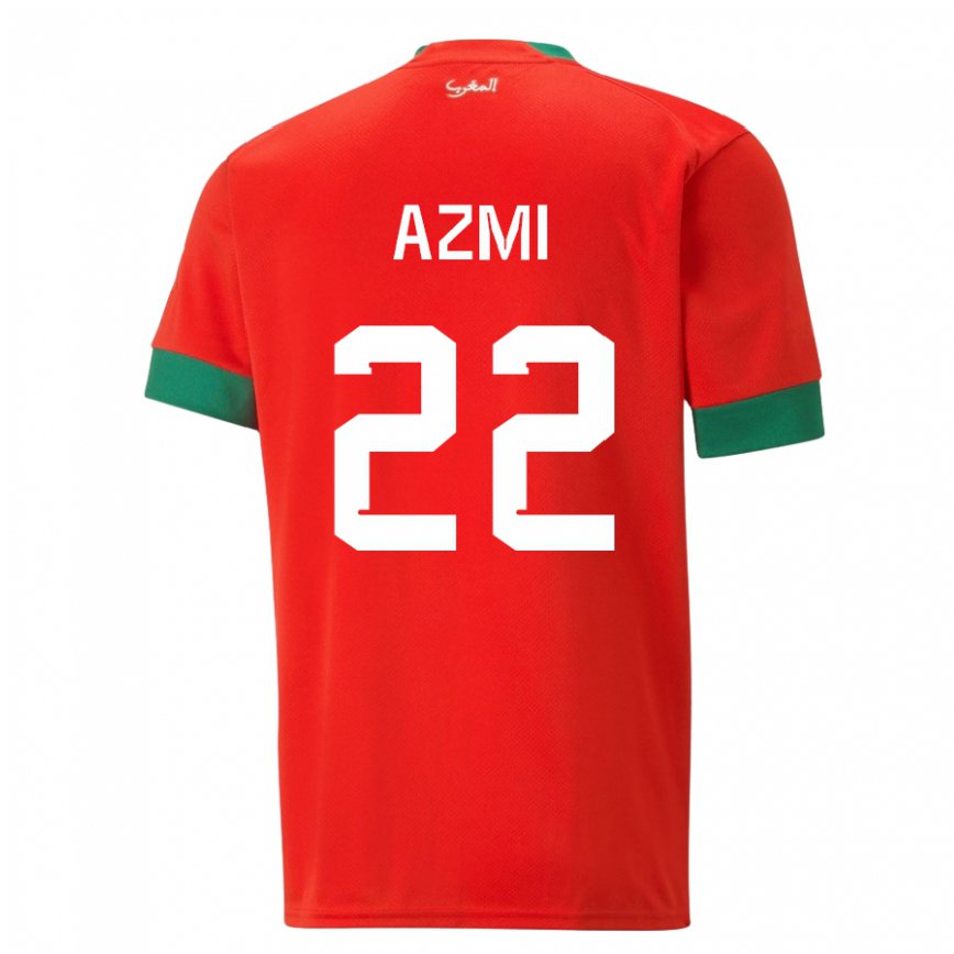 Vaikiškas Maroko Ahmed Azmi #22 Raudona Namų Marškinėliai 22-24 T-shirt