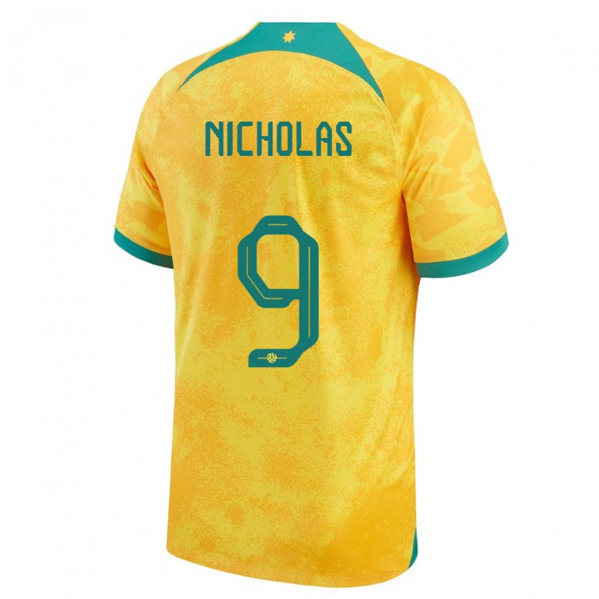 Vaikiškas Australijos Nicholas Dagostino #9 Auksinis Namų Marškinėliai 22-24 T-shirt