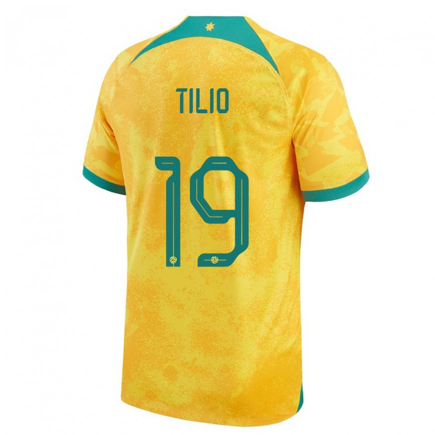 Vaikiškas Australijos Marco Tilio #19 Auksinis Namų Marškinėliai 22-24 T-shirt