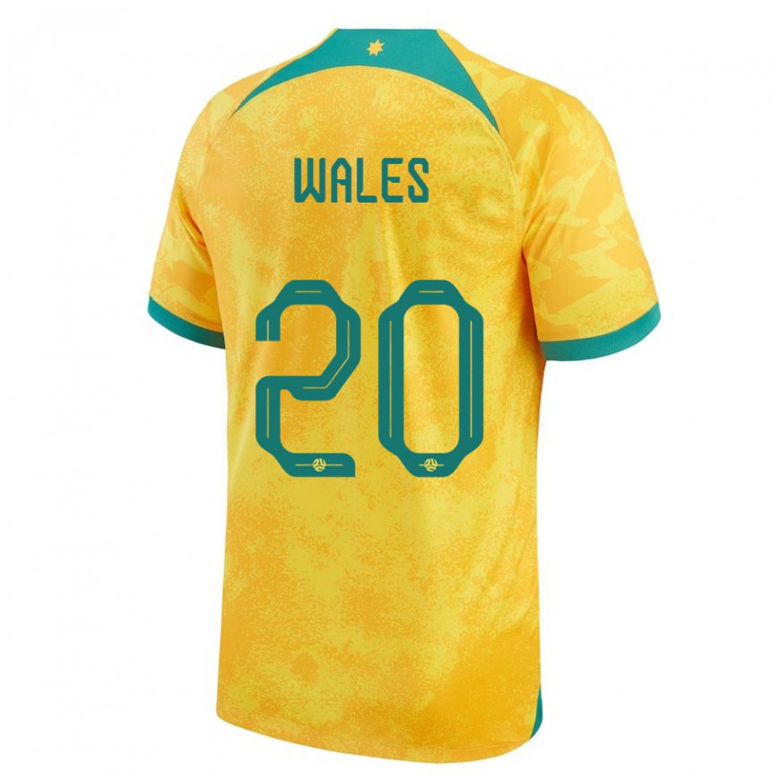 Vaikiškas Australijos Lachlan Wales #20 Auksinis Namų Marškinėliai 22-24 T-shirt