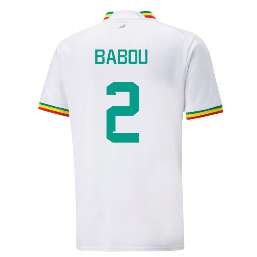 Vaikiškas Senegalo Marieme Babou #2 Baltas Namų Marškinėliai 22-24 T-shirt