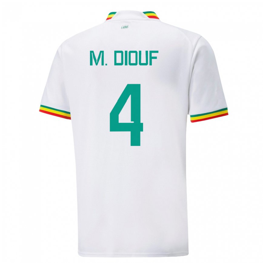 Vaikiškas Senegalo Mame Diarra Diouf #4 Baltas Namų Marškinėliai 22-24 T-shirt