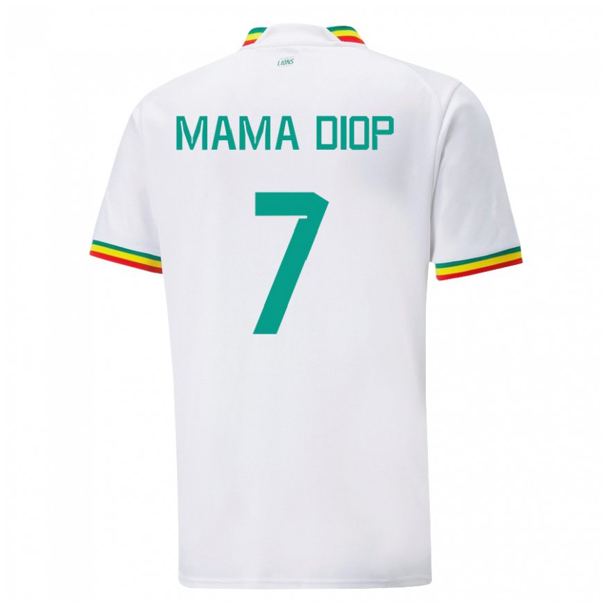 Vaikiškas Senegalo Mama Diop #7 Baltas Namų Marškinėliai 22-24 T-shirt