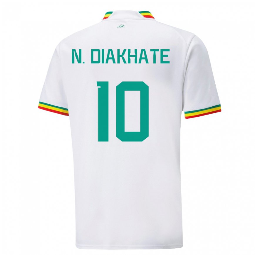 Vaikiškas Senegalo Ndeye Awa Diakhate #10 Baltas Namų Marškinėliai 22-24 T-shirt