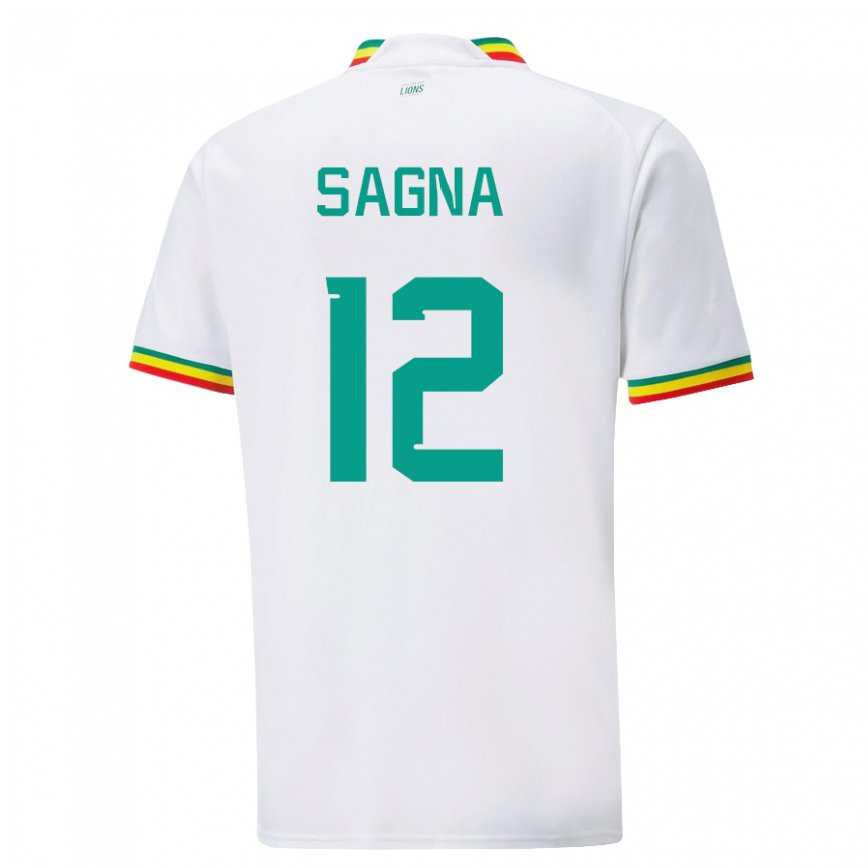 Vaikiškas Senegalo Safietou Sagna #12 Baltas Namų Marškinėliai 22-24 T-shirt