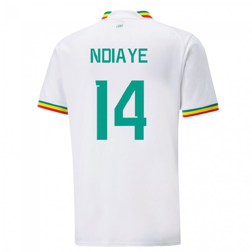 Vaikiškas Senegalo Salimata Ndiaye #14 Baltas Namų Marškinėliai 22-24 T-shirt