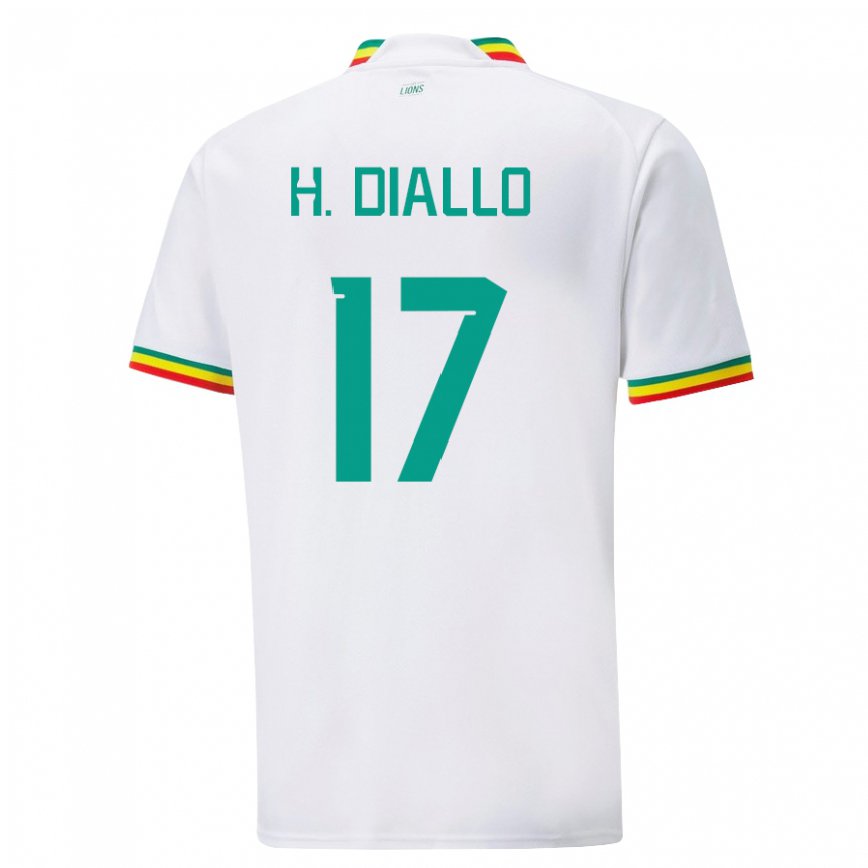 Vaikiškas Senegalo Hapsatou Malado Diallo #17 Baltas Namų Marškinėliai 22-24 T-shirt