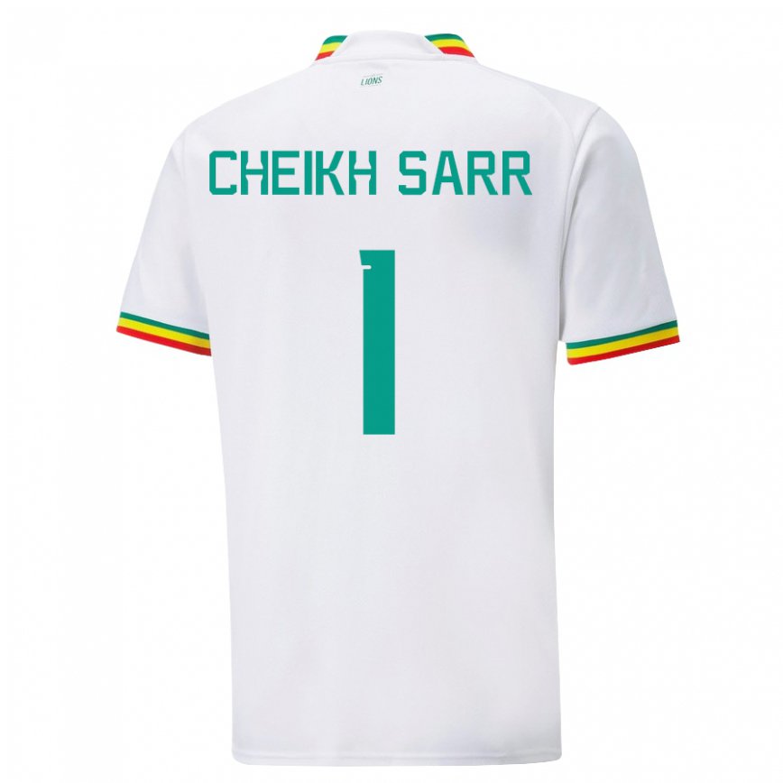 Vaikiškas Senegalo Cheikh Sarr #1 Baltas Namų Marškinėliai 22-24 T-shirt