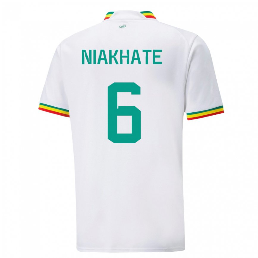 Vaikiškas Senegalo Niakhate N Diaye #6 Baltas Namų Marškinėliai 22-24 T-shirt