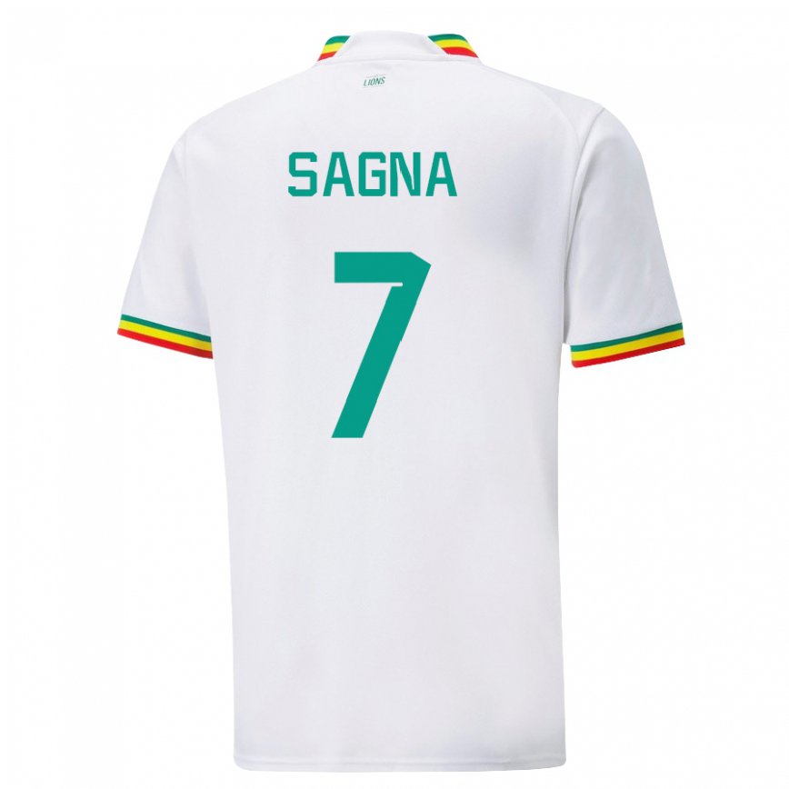 Vaikiškas Senegalo Amadou Sagna #7 Baltas Namų Marškinėliai 22-24 T-shirt