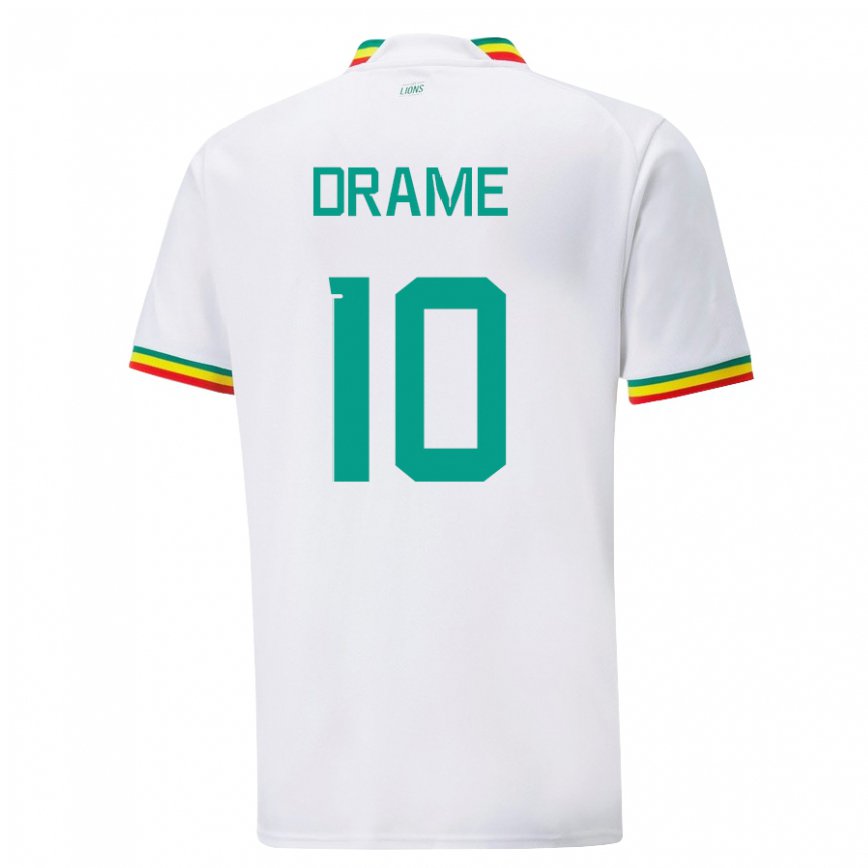 Vaikiškas Senegalo Ibrahima Drame #10 Baltas Namų Marškinėliai 22-24 T-shirt