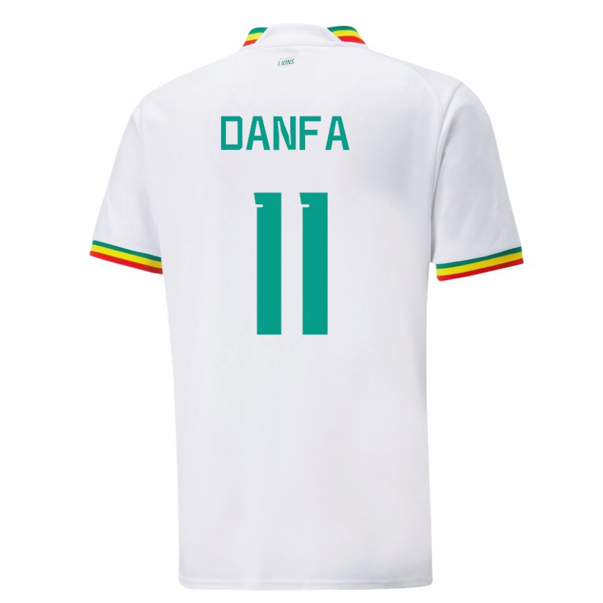 Vaikiškas Senegalo Mamadou Danfa #11 Baltas Namų Marškinėliai 22-24 T-shirt