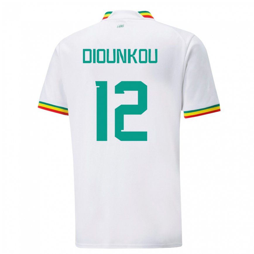 Vaikiškas Senegalo Alpha Diounkou #12 Baltas Namų Marškinėliai 22-24 T-shirt