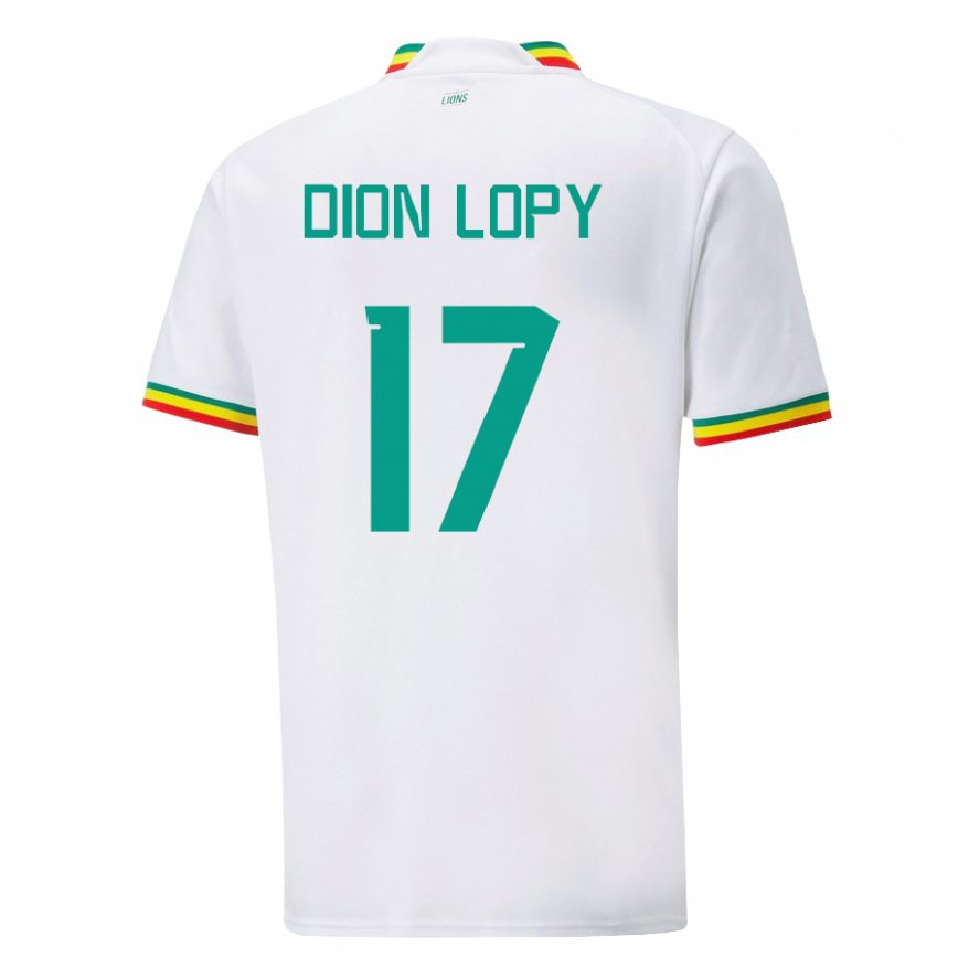 Vaikiškas Senegalo Dion Lopy #17 Baltas Namų Marškinėliai 22-24 T-shirt