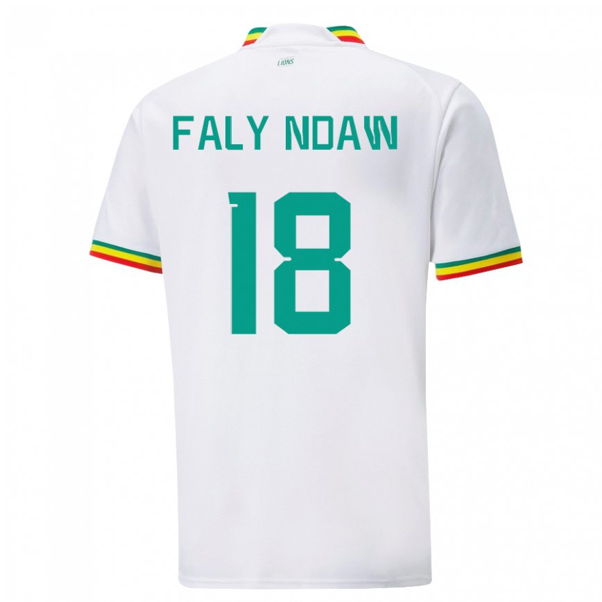 Vaikiškas Senegalo Faly Ndaw #18 Baltas Namų Marškinėliai 22-24 T-shirt