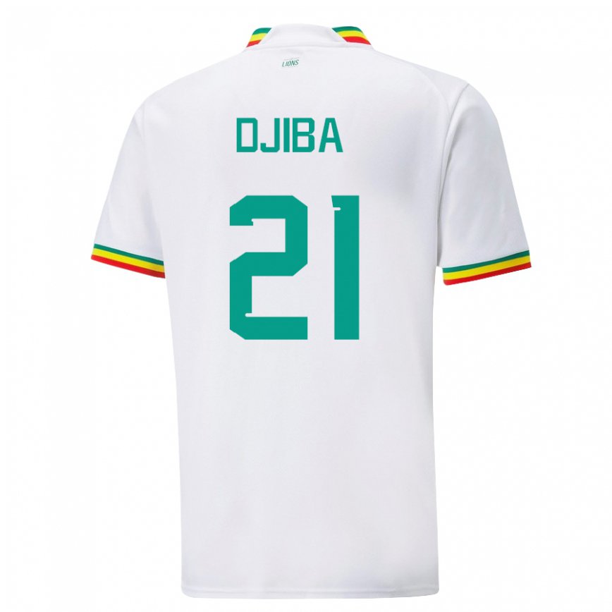 Vaikiškas Senegalo Francois Djiba #21 Baltas Namų Marškinėliai 22-24 T-shirt