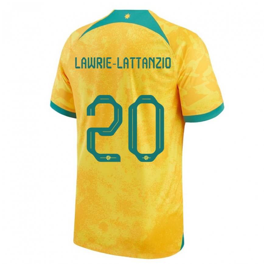 Vaikiškas Australijos Luis Lawrie Lattanzio #20 Auksinis Namų Marškinėliai 22-24 T-shirt