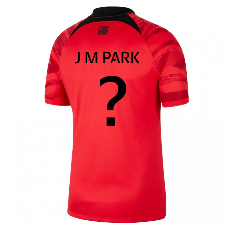 Vaikiškas Pietų Korėjos Park Jun Min #0 Raudona Juoda Namų Marškinėliai 22-24 T-shirt