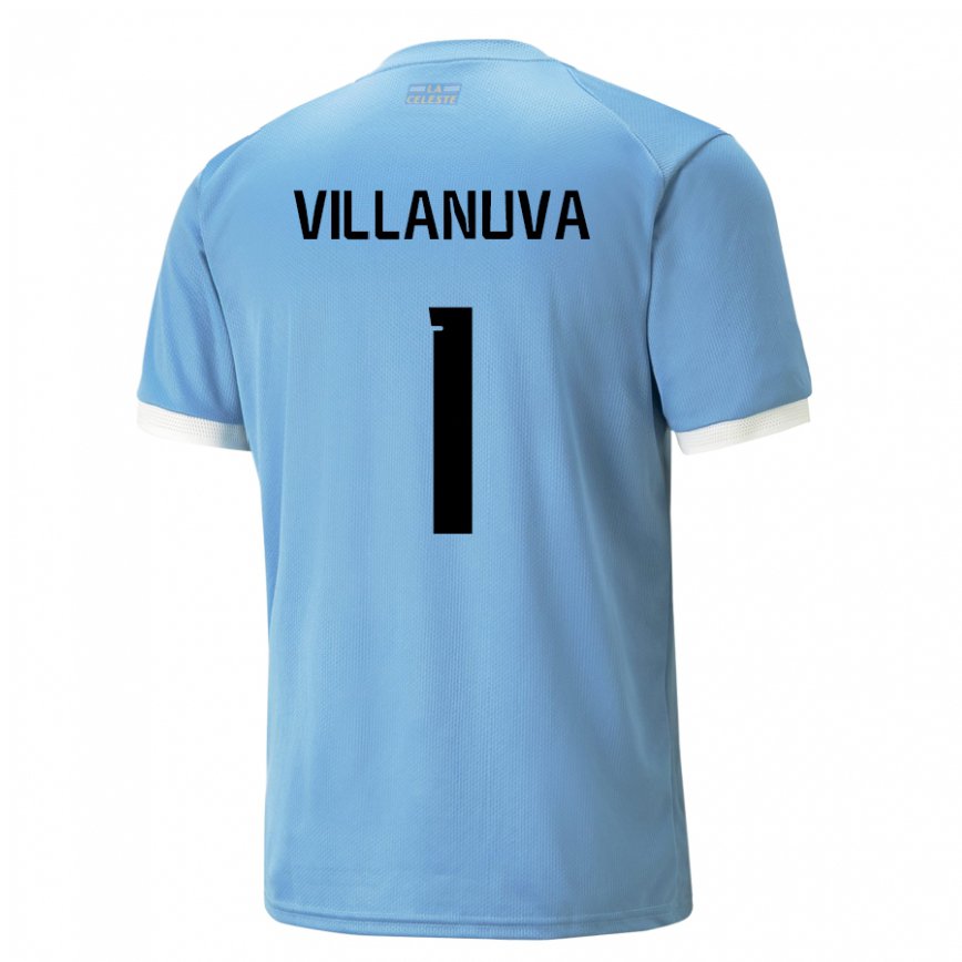 Vaikiškas Urugvajaus Josefina Villanuva #1 Mėlyna Namų Marškinėliai 22-24 T-shirt