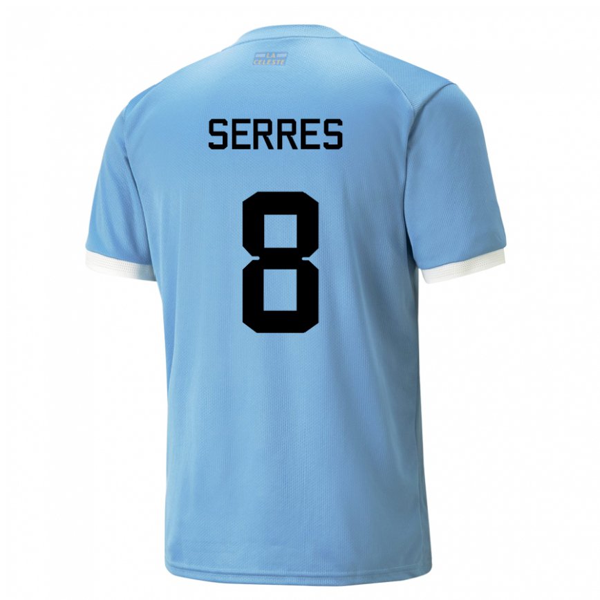 Vaikiškas Urugvajaus Felipe Serres #8 Mėlyna Namų Marškinėliai 22-24 T-shirt