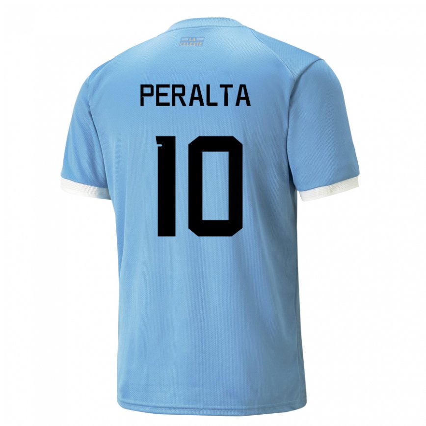 Vaikiškas Urugvajaus Mateo Peralta #10 Mėlyna Namų Marškinėliai 22-24 T-shirt