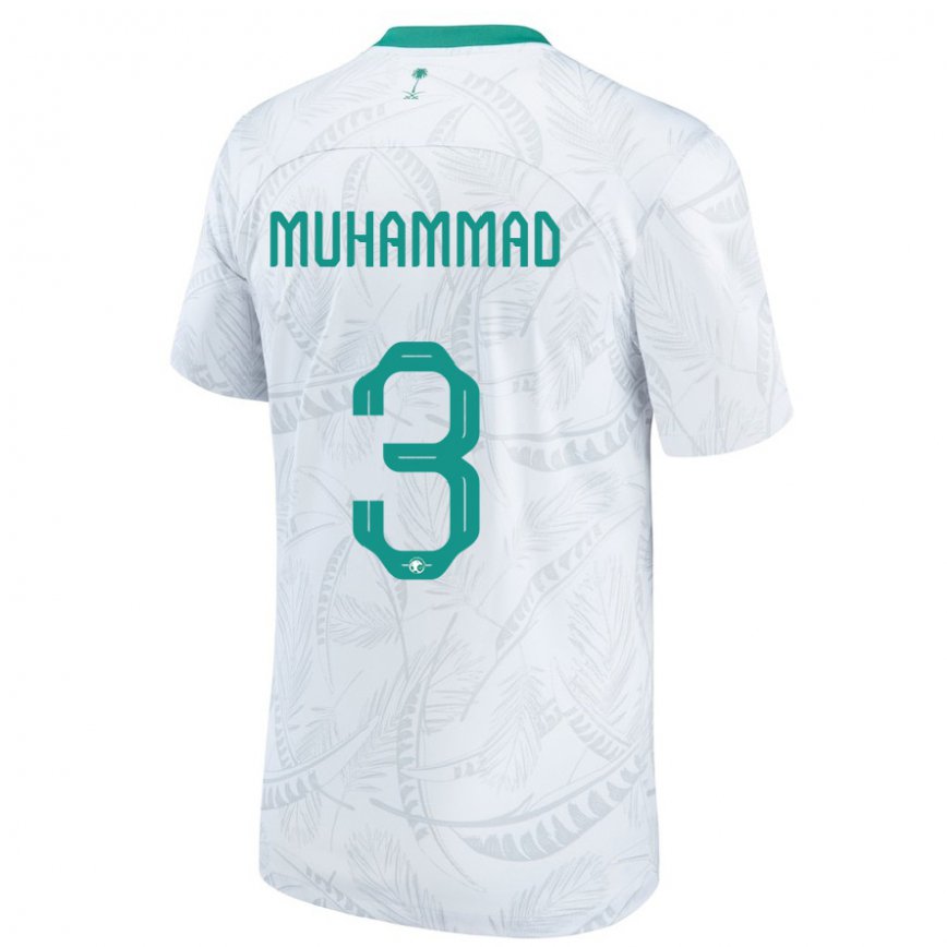 Vaikiškas Saudo Arabijos Lin Muhammad #3 Baltas Namų Marškinėliai 22-24 T-shirt