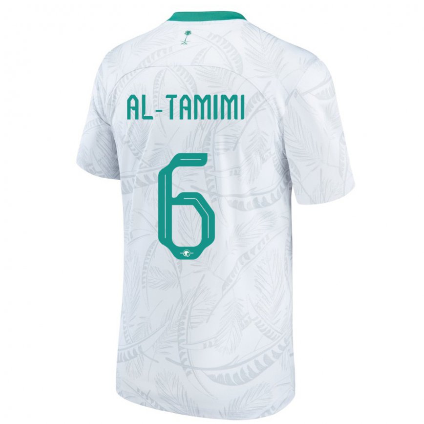 Vaikiškas Saudo Arabijos Maryam Al Tamimi #6 Baltas Namų Marškinėliai 22-24 T-shirt